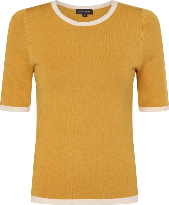 Żółty sweter Franco Callegari w stylu casual