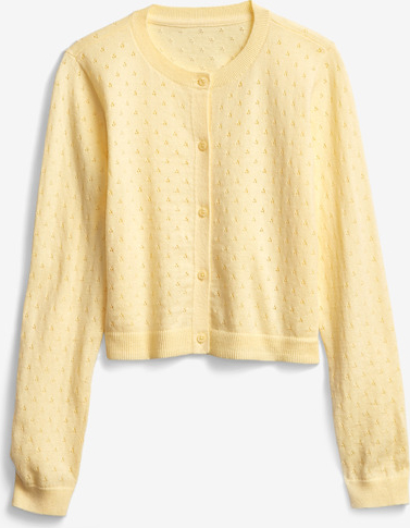 Żółty sweter Gap z bawełny