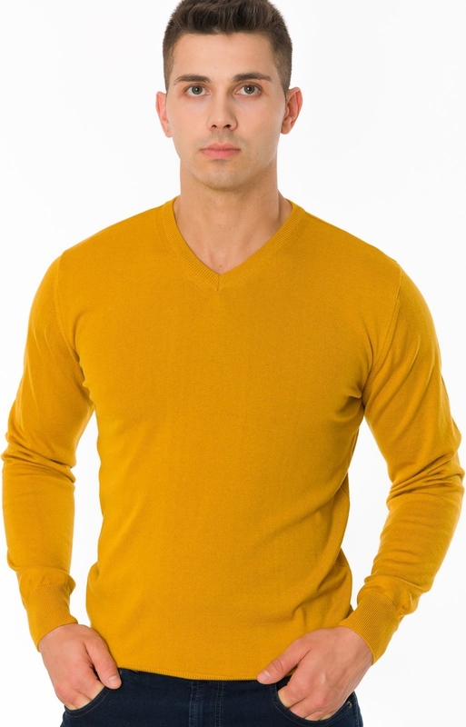 Żółty sweter M&m z bawełny