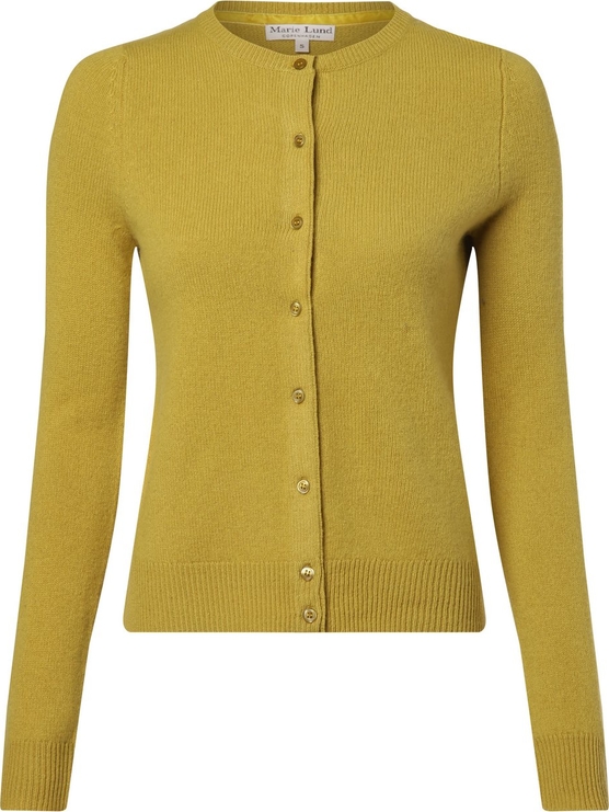 Żółty sweter Marie Lund z wełny