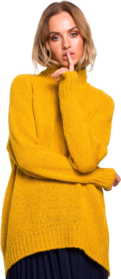 Żółty sweter MOE w stylu casual