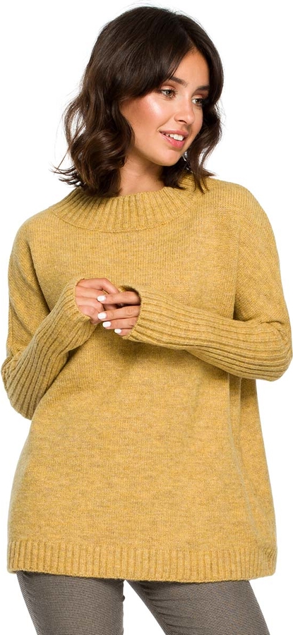 Żółty sweter MOE w stylu casual