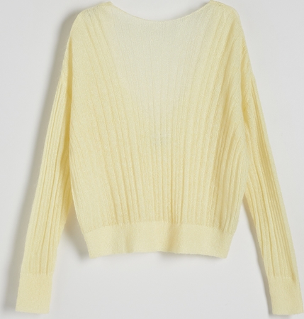 Żółty sweter Reserved z wełny
