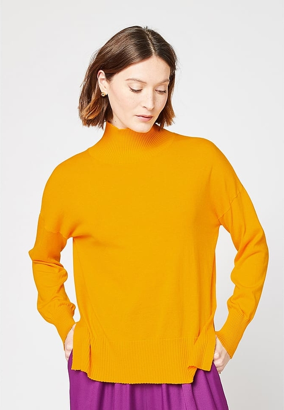 Żółty sweter Rodier w stylu casual