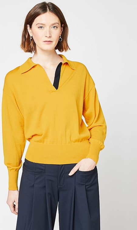 Żółty sweter Rodier z wełny