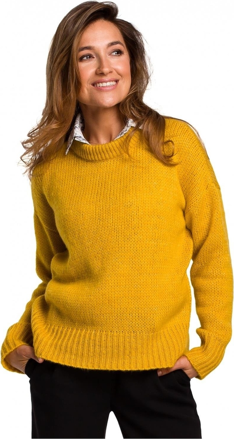 Żółty sweter Stylove w stylu casual