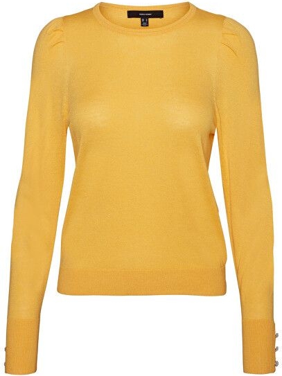 Żółty sweter Vero Moda z jedwabiu