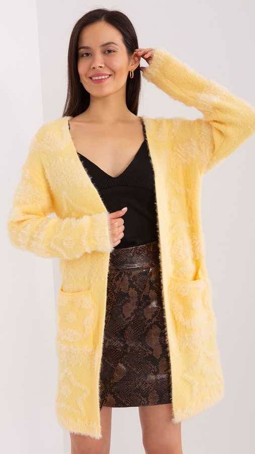 Żółty sweter Wool Fashion Italia w stylu casual