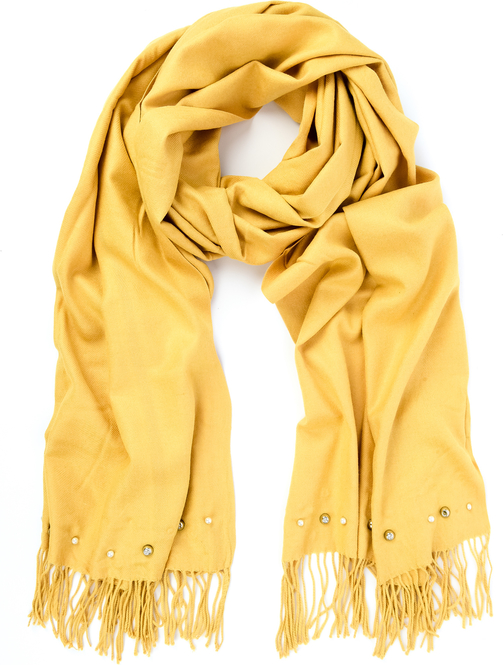 Żółty szalik prima moda