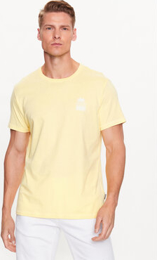 Żółty t-shirt Blend w stylu casual z krótkim rękawem
