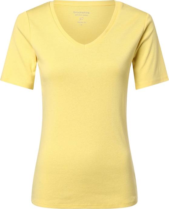 Żółty t-shirt brookshire z bawełny