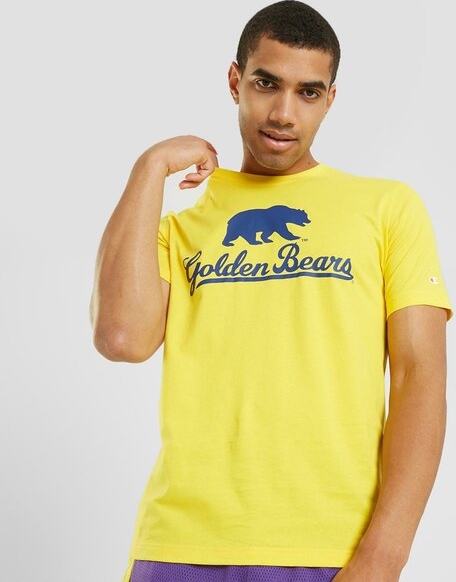 Żółty t-shirt Champion w sportowym stylu