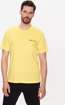 Żółty t-shirt Champion w stylu casual