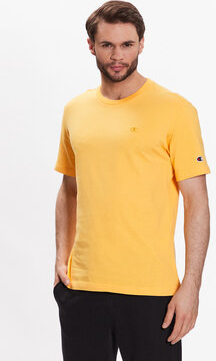 Żółty t-shirt Champion z krótkim rękawem