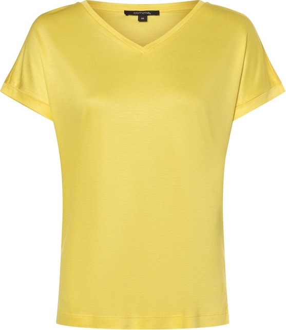 Żółty t-shirt comma, z dżerseju