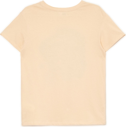 Żółty t-shirt Cropp z dzianiny