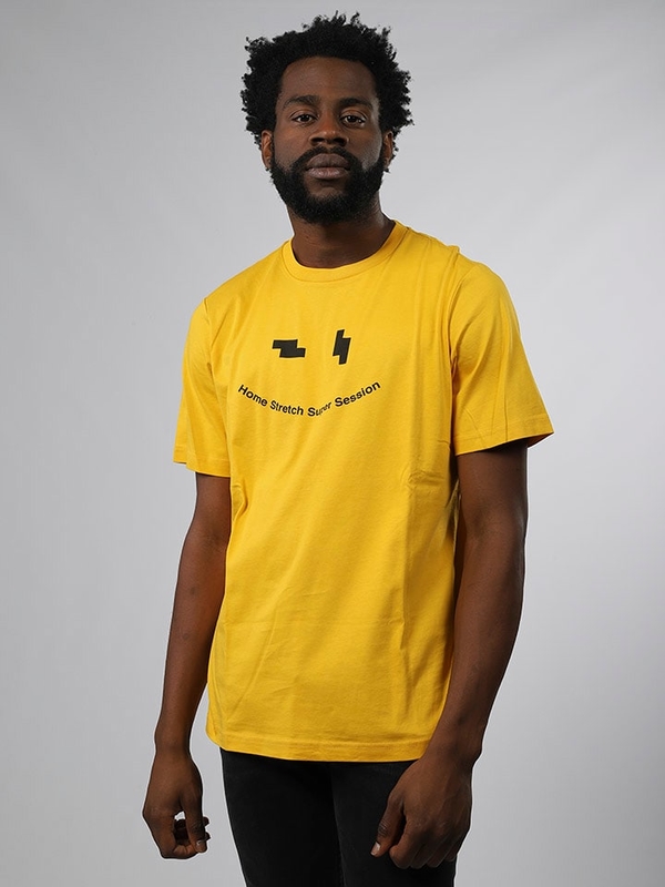 Żółty t-shirt Diesel w młodzieżowym stylu z bawełny