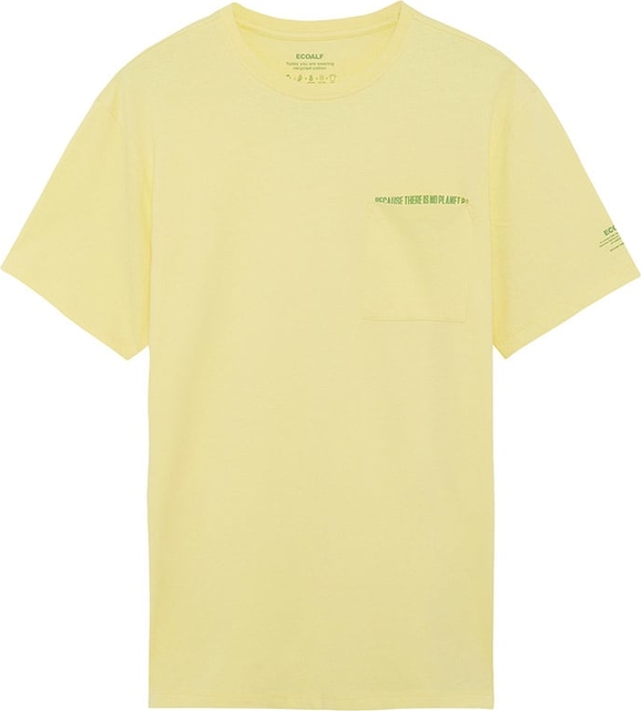 Żółty t-shirt Ecoalf w stylu casual