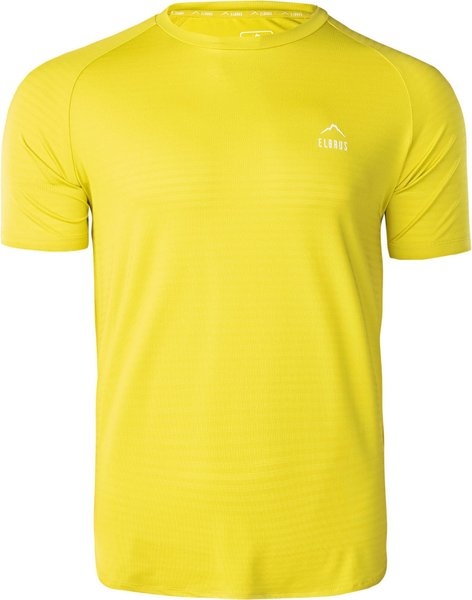 Żółty t-shirt Elbrus w stylu casual z krótkim rękawem