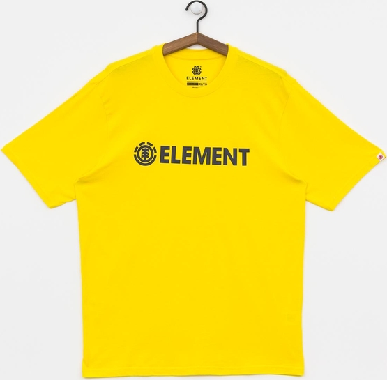 Żółty t-shirt Element z bawełny z krótkim rękawem