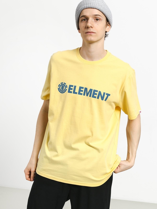 Żółty t-shirt Element z krótkim rękawem z bawełny