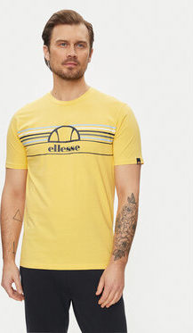 Żółty t-shirt Ellesse w sportowym stylu
