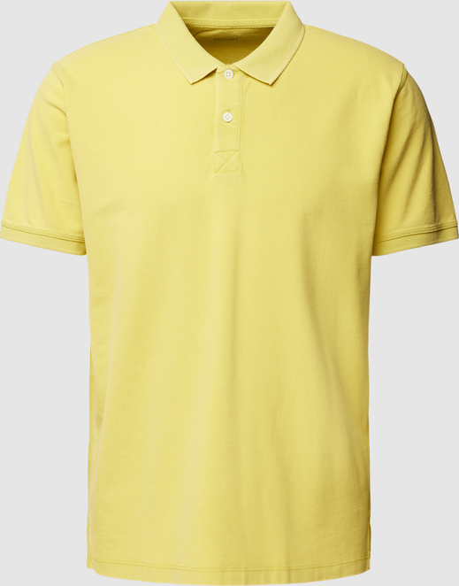 Żółty t-shirt Esprit z krótkim rękawem z bawełny