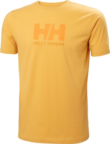 Żółty t-shirt Helly Hansen z dżerseju z krótkim rękawem w stylu klasycznym