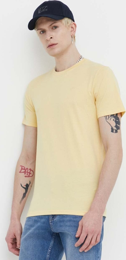 Żółty t-shirt Hollister Co. w stylu casual