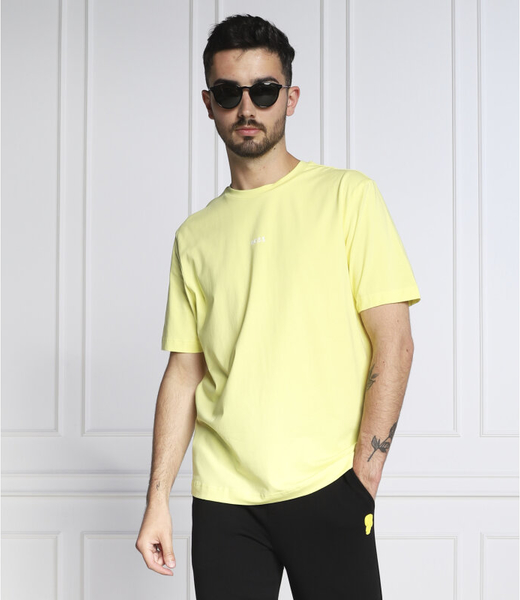 Żółty t-shirt Hugo Boss