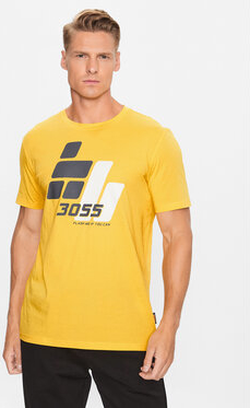 Żółty t-shirt Hugo Boss w młodzieżowym stylu