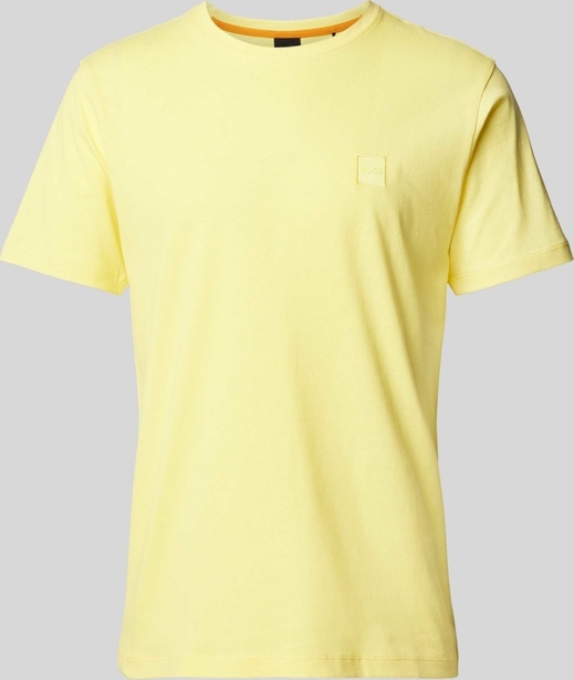 Żółty t-shirt Hugo Boss w sportowym stylu z nadrukiem