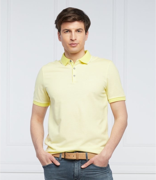 Żółty t-shirt Hugo Boss w stylu casual