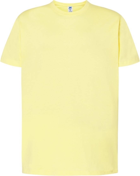 Żółty t-shirt jk-collection.pl w stylu casual z bawełny