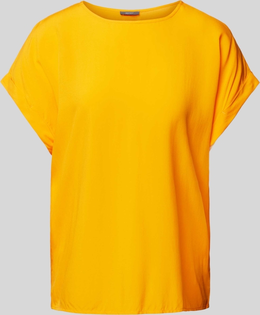 Żółty t-shirt Montego z krótkim rękawem w stylu casual