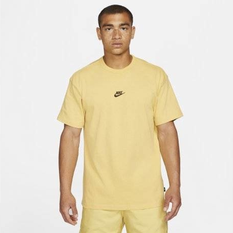 Żółty t-shirt Nike w sportowym stylu z dżerseju