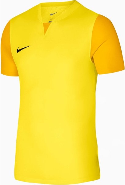 Żółty t-shirt Nike w sportowym stylu z krótkim rękawem