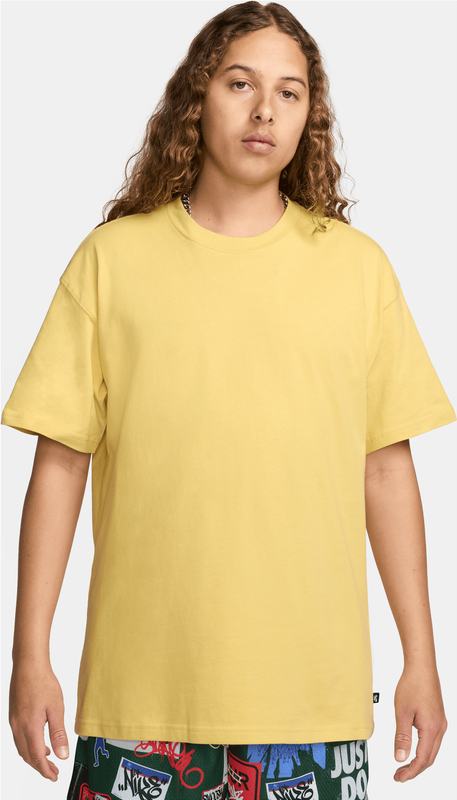 Żółty t-shirt Nike w stylu casual