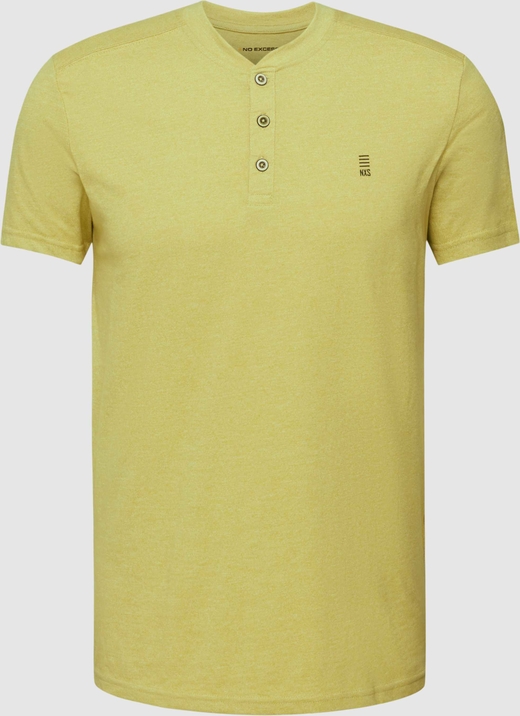 Żółty t-shirt No Excess z krótkim rękawem