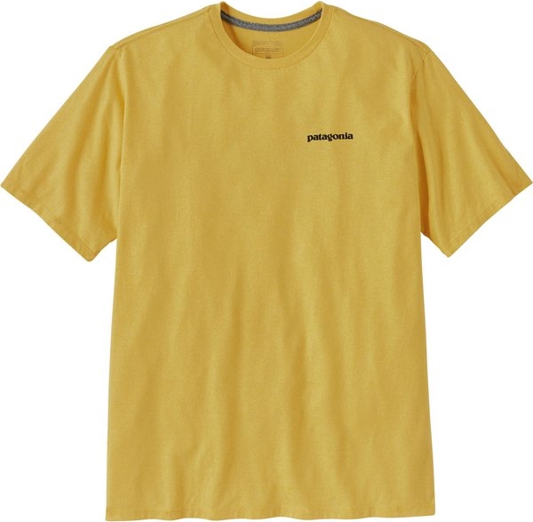Żółty t-shirt Patagonia z krótkim rękawem