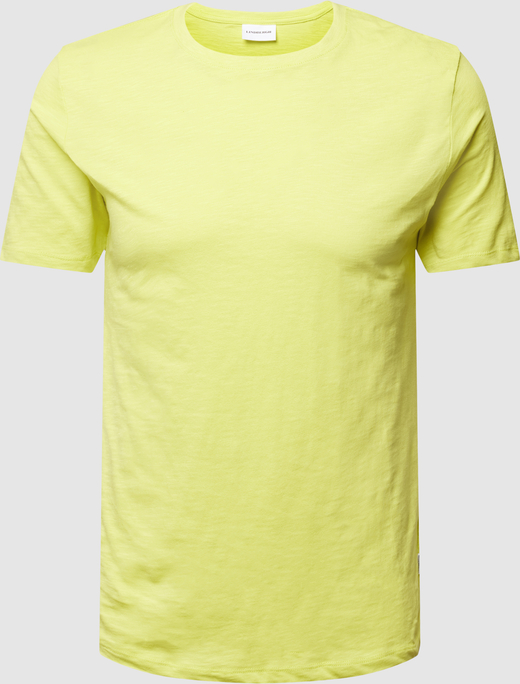 Żółty t-shirt Peek&Cloppenburg z bawełny w stylu casual