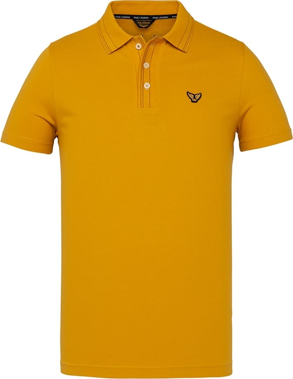 Żółty t-shirt Pme Legend z krótkim rękawem