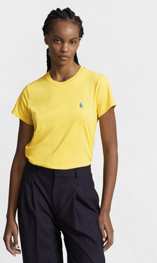 Żółty t-shirt POLO RALPH LAUREN w sportowym stylu