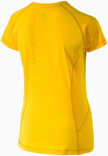 Żółty t-shirt Puma z krótkim rękawem