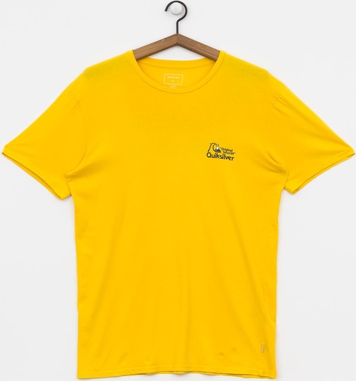 Żółty t-shirt Quiksilver z krótkim rękawem
