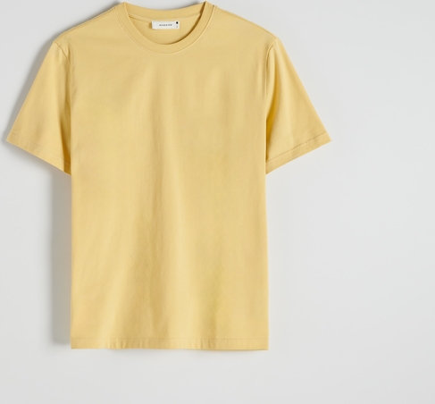 Żółty t-shirt Reserved w stylu casual