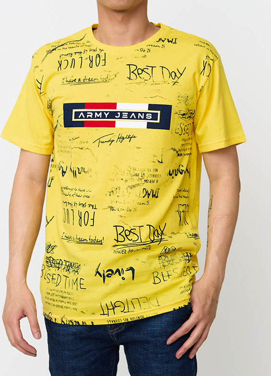 Żółty t-shirt Royalfashion.pl