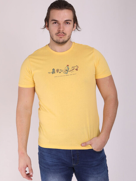 Żółty t-shirt Szachownica