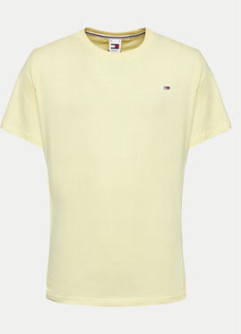 Żółty t-shirt Tommy Jeans z krótkim rękawem