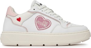 Buty sportowe Love Moschino na platformie sznurowane w sportowym stylu